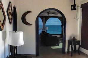 view from bedroom to living room