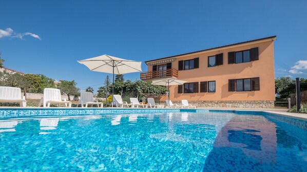 back of the house, pool view