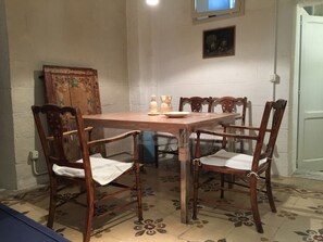 The dining room