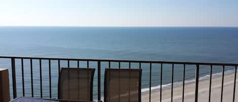 Large 4oo sq ft. balcony ocean front view.