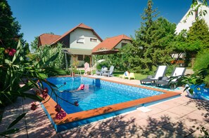 Pool in the backyard