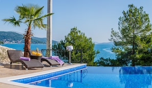 Private Infinity pool in front of the villa