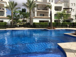 Very large pool.  Great place to meet friends on your vacation. 