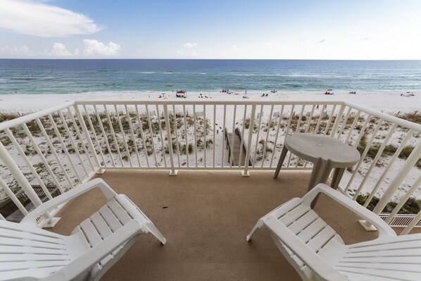 Outdoor seating available on the balcony