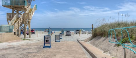 Drive your car across the street onto the drive-on beach within minutes!