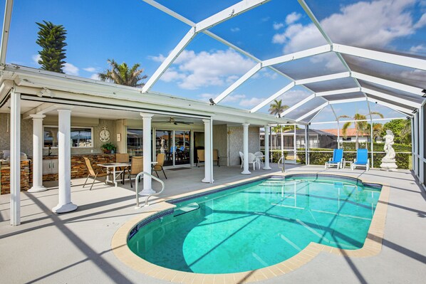 Cape Coral Vacation Rental | 3BR | 2BA | 1 Step Required | 1,900 Sq Ft