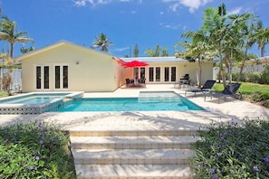 Waterfront home with private pool