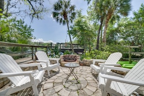 Exterior | Firepit | 4BR | 2.5BA | 1,700 Sq Ft | Half-Step to Access