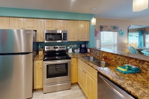 Kitchen Updated, Fully Equipped. with Granite Countertops & Stainless Steel Appliances,