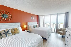 Two high-quality Queen beds with soft, comfortable linens