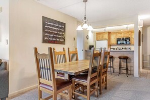 Still feel part of the group whether in the living, dining or kitchen area.