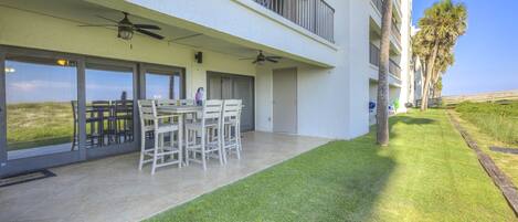 Private, Beachfront, Ground Floor Balcony