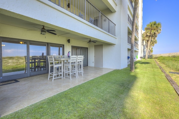 Private, Beachfront, Ground Floor Balcony