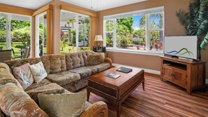 Plantation at Princeville Resort #1711 - Living Room & Lanai View - Parrish Kauai