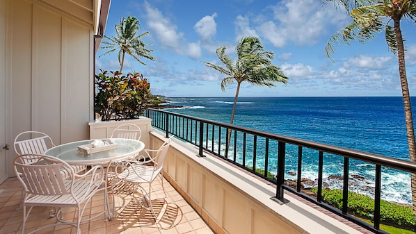 Whalers Cove at Koloa Landing #137 - Oceanfront Dining Lanai - Parrish Kauai