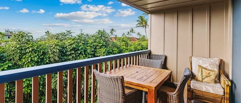 Nihi Kai Villas at Poipu #505 - Covered Dining Lanai - Parrish Kauai