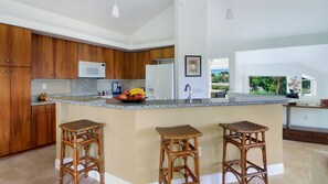 Villas of Kamalii #01 - Kitchen & Breakfast Bar - Parrish Kauai