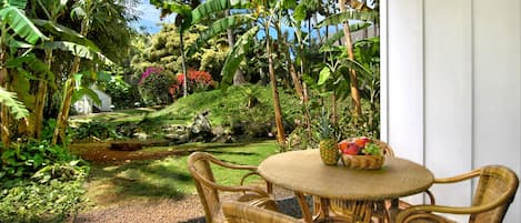 Waikomo Stream Villas #103 - Dining Lanai View - Parrish Kauai