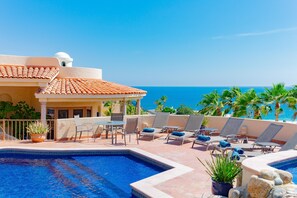 Pool and lounge with gorgeous ocean view