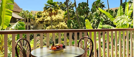 Waikomo Stream Villas #123 - Dining Lanai View - Parrish Kauai