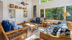 Kiahuna Vista at Poipu Beach - Living Room - Parrish Kauai