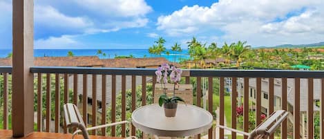 Nihi Kai Villas at Poipu #823 - Covered Dining Lanai Ocean View - Parrish Kauai