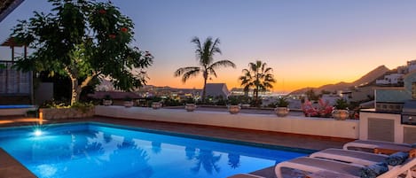 Incredible poolside during sunset
