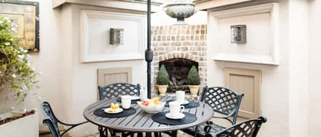 Enjoy breakfast in your private courtyard.