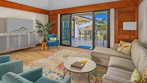Poipu Kapili Resort #43 - Ocean View Living Room - Parrish Kauai