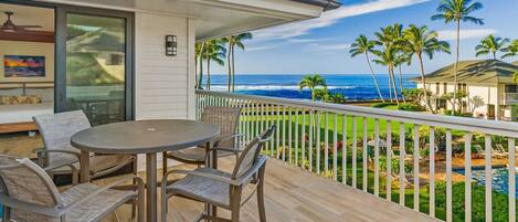 Poipu Kapili Resort #43 - Ocean View Dining Lanai - Parrish Kauai