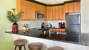 Poipu Sands at Poipu Kai Resort #525 - Fully Equipped Kitchen & Breakfast Bar - Parrish Kauai
