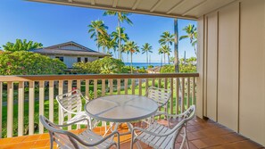 Nihi Kai Villas at Poipu #400 - Ocean View Covered Dining Lanai - Parrish Kauai