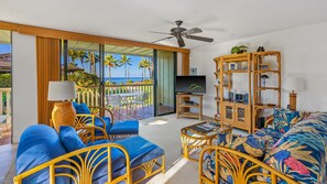 Nihi Kai Villas at Poipu #400 - Ocean View Living Room - Parrish Kauai