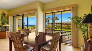 Poipu Sands at Poipu Kai Resort #314 - Ocean View Dining Room & Lanai - Parrish Kauai