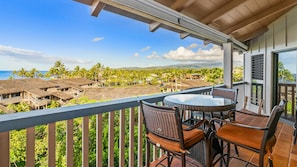 Nihi Kai Villas at Poipu #820 - Ocean & Mountain View Dining Lanai - Parrish Kauai