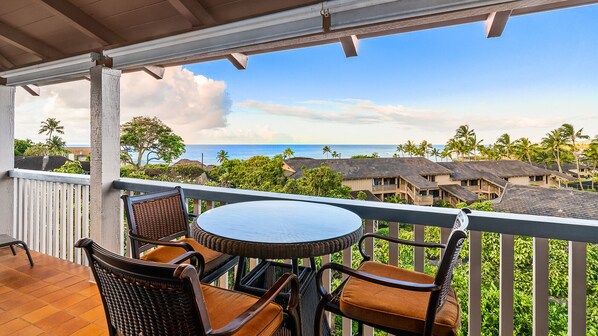 Nihi Kai Villas at Poipu #820 - Ocean View Dining Lanai - Parrish Kauai