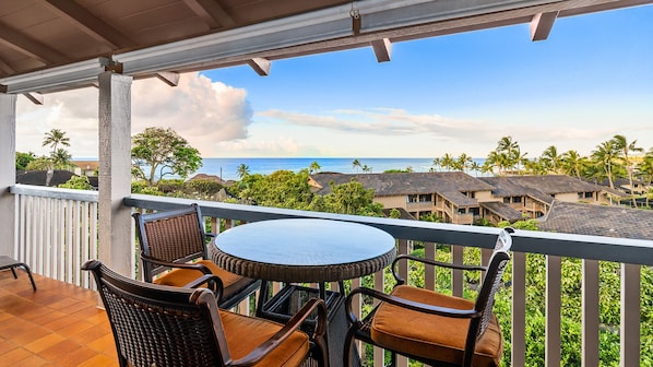 Nihi Kai Villas at Poipu #820 - Ocean View Dining Lanai - Parrish Kauai