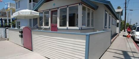 Cute beach cottage on the corner of 30th Street and Balboa Blvd.