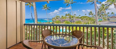 Nihi Kai Villas at Poipu #201 - Ocean View Dining Lanai - Parrish Kauai