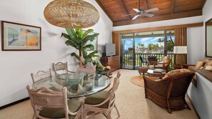 Nihi Kai Villas at Poipu #201 - Dining & Living Great Room - Parrish Kauai