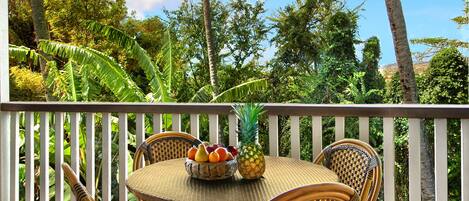 Waikomo Stream Villas #532 - Dining Lanai View - Parrish Kauai