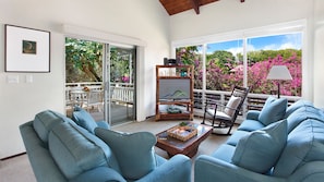 Poipu Crater Resort #24 - Garden View Living Room & Lanai - Parrish Kauai