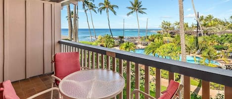 Nihi Kai Villas at Poipu #202 - Ocean & Resort Pool View Lanai - Parrish Kauai