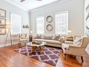 Professionally Decorated Living Area with Contemporary Finishes