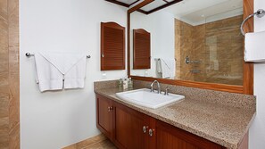 Waikomo Stream Villas #403 - Master Bedroom Suite Bath - Parrish Kauai
