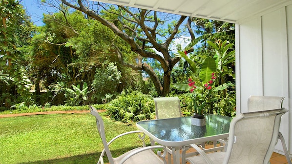 Waikomo Stream Villas #403 - Dining Lanai View - Parrish Kauai