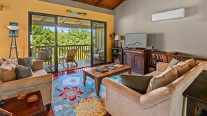 Nihi Kai Villas at Poipu #600 - Living Room & Lanai View - Parrish Kauai