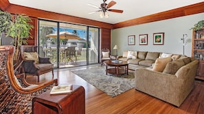 Poipu Kapili Resort #38 - Living Room - Parrish Kauai