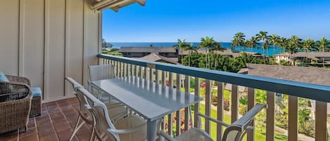 Nihi Kai Villas at Poipu #826 - Ocean View Dining & Seating Lanai - Parrish Kauai