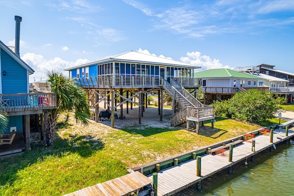 Dauphin Island Vacation Rental | 4BR | 2BA | Stairs Required